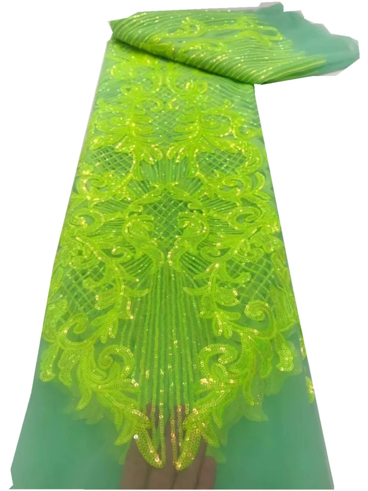 Желтая африканская Водорастворимая кружевная ткань 2024 высококачественный