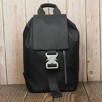 high quality alyx backpacks black men women travel bag zipper casual 1017 9sm alyx bags etching logo silver function buckle