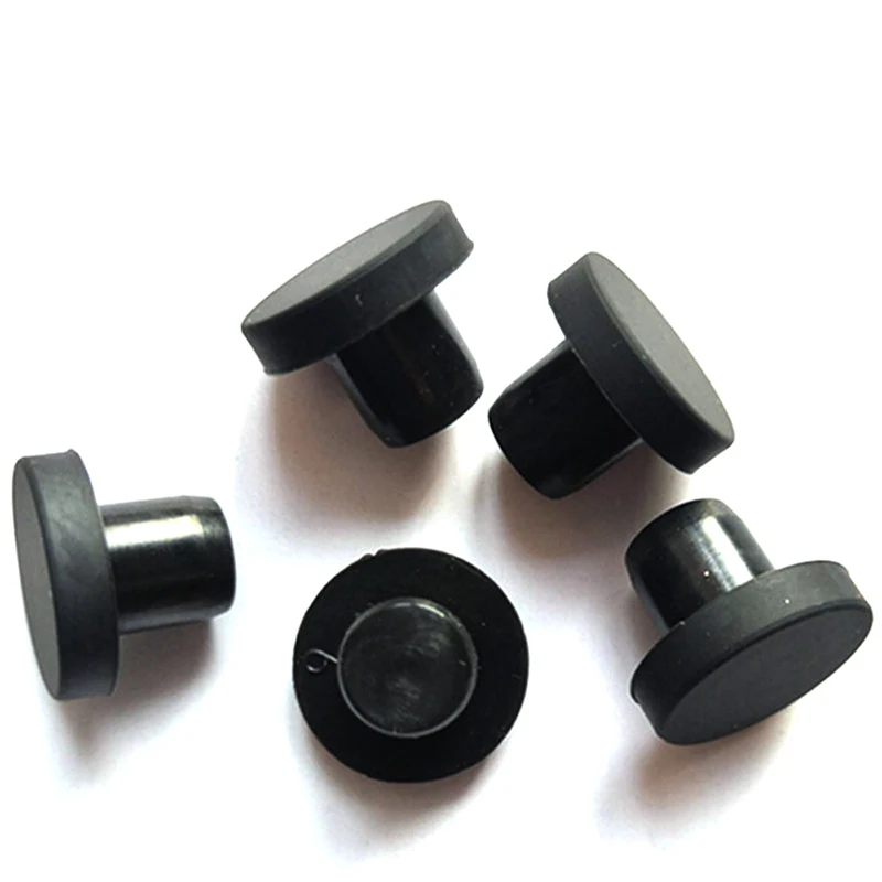 

50pcs/bag 3mm~14mm Solid Silicone Rubber Plugs Dust Plug Black Cap Silicone Plug Acid And Alkali Resistance