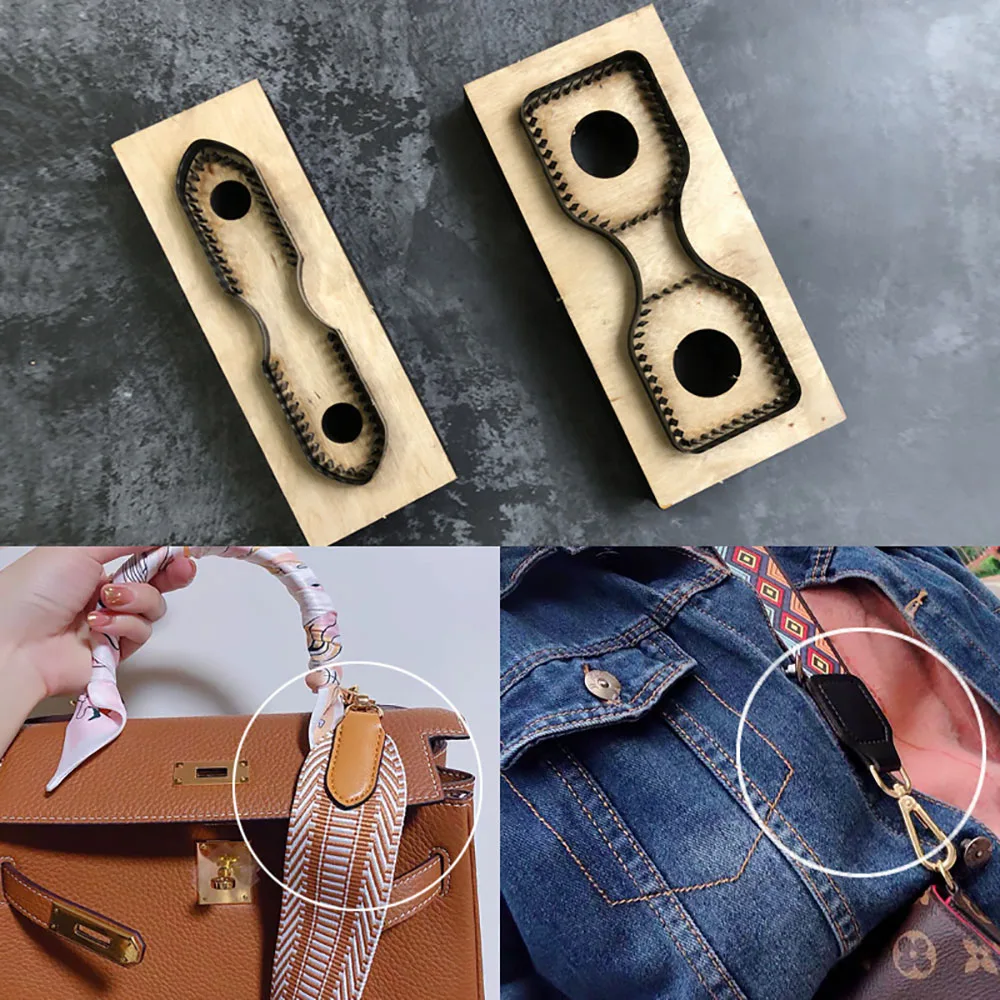 

Leather craft Shoulder Belt Head Bag Strap End Template Cutting mould Japan Steel blade Cutter Die
