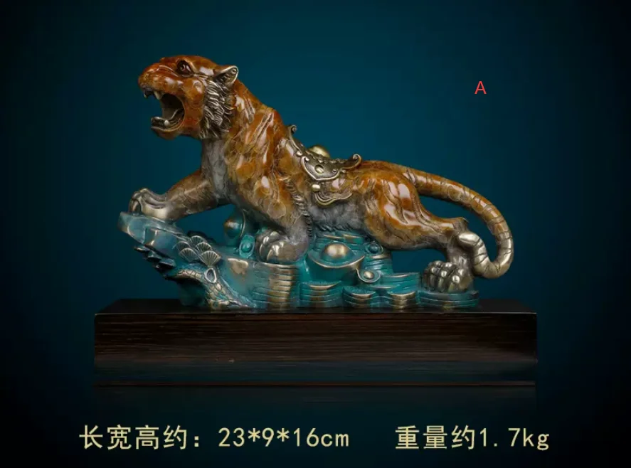 Чистый медный креативный Зодиак тигр ремесло гостиная дом Xuanguan офисное