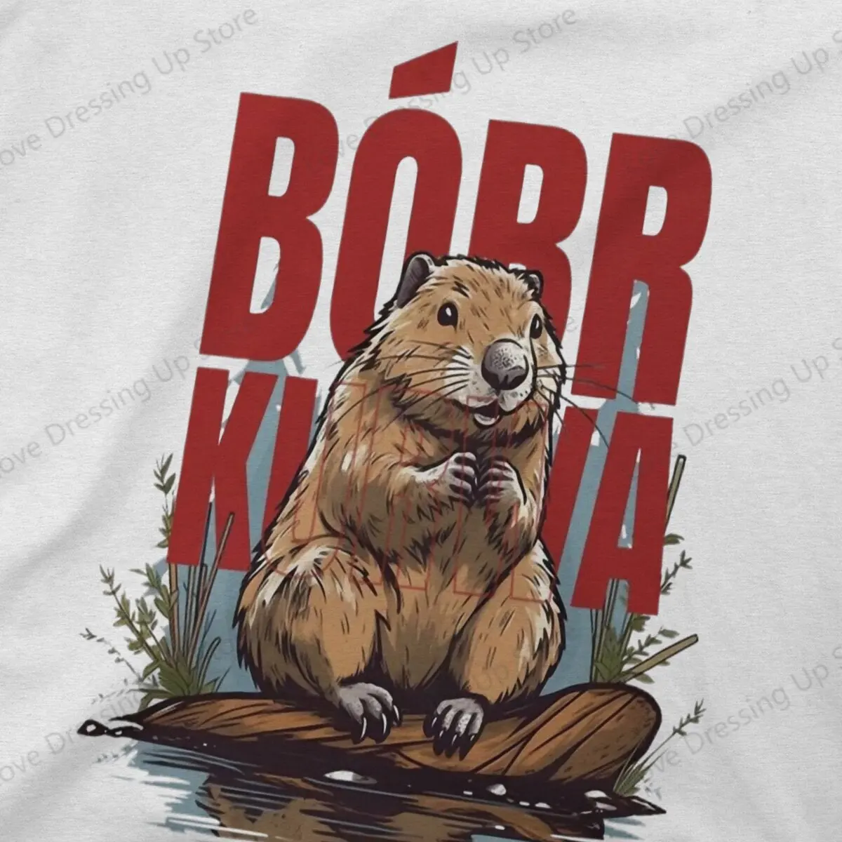 Мужская футболка с принтом Kurwa Bobr Bober 100% из чистого хлопка футболки в стиле