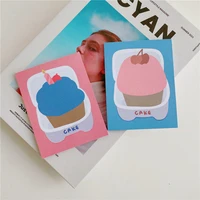 korean ins cute cake pink blue memo pad girl mini notepad student notes birthday message paper school stationery 50 sheets