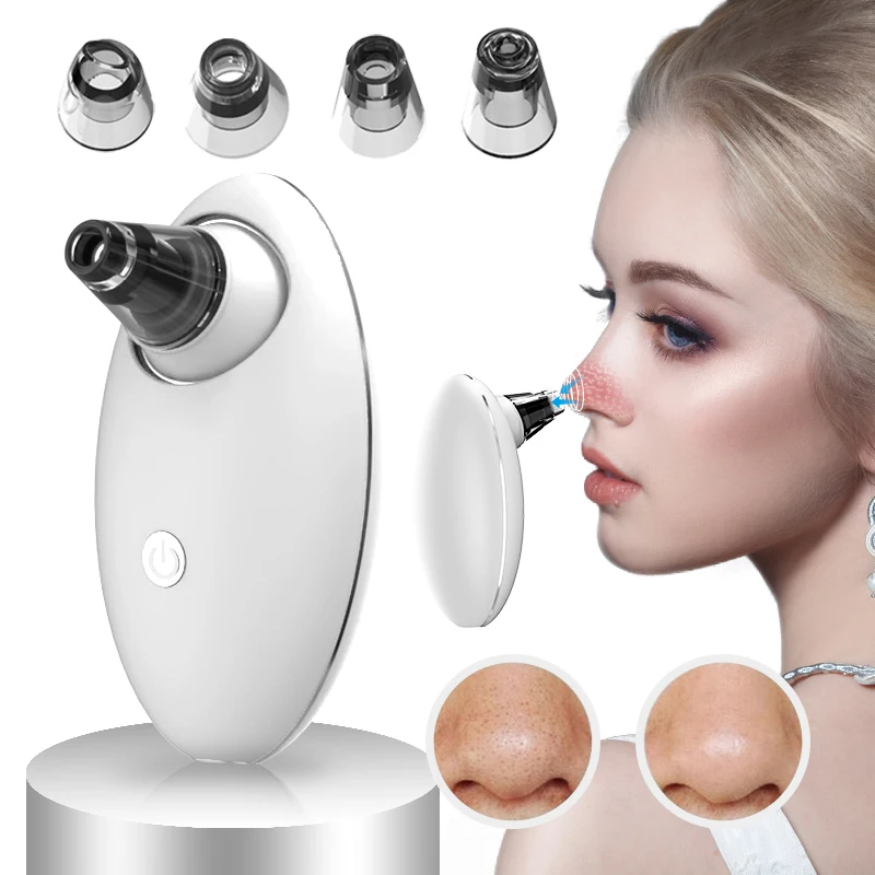 

Facial pore cleaner Rechargeable blackhead suction remover vacuum black head cleanser tool kit