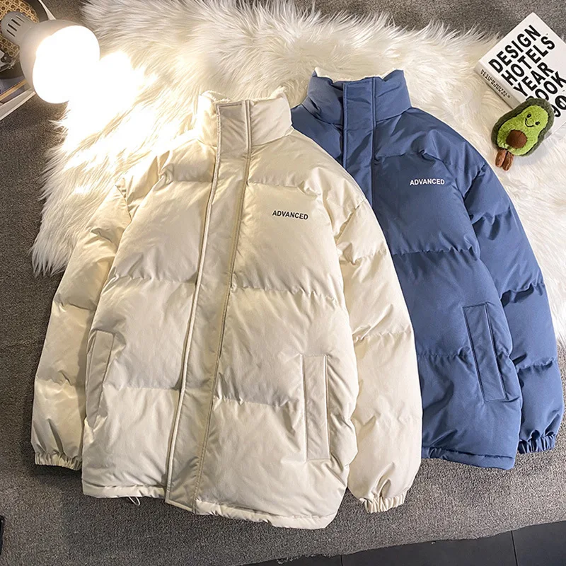 Korean Fashion Female Fleece Thicken Winter Jackets Loose Coats Cotton Coat Women's Winter Jacket Solid Color Warm Parkas