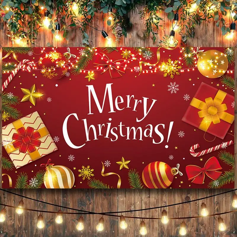 Веселый рождественский баннер для вечеринок настенные украшения 6 х 3 футов