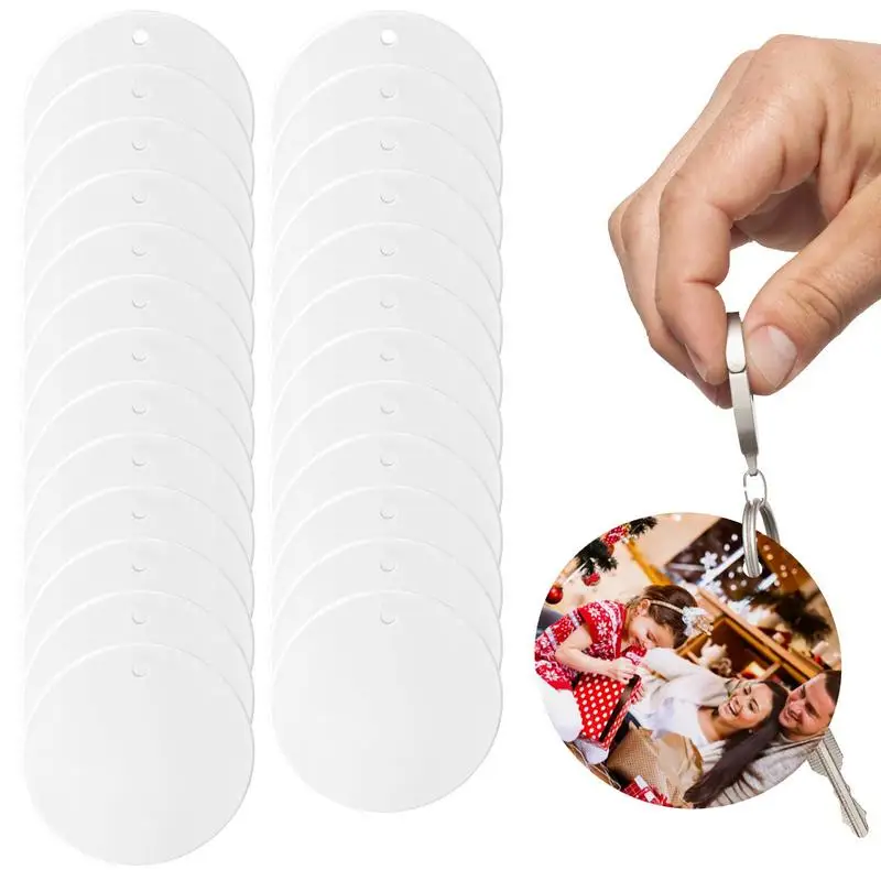 

25Pcs Ceramic Christmas Hanging Sublimation Pendants Personalized Blanks Round Blank Ceramic Ornaments Crafts For Print DIY Gift