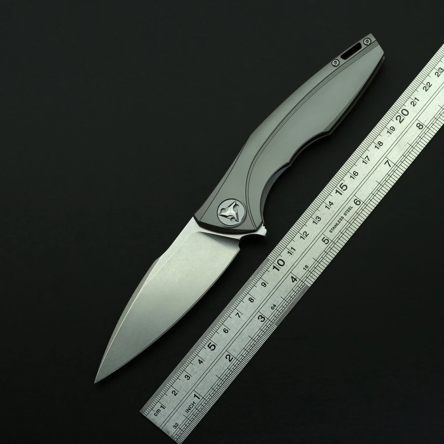 

BEKETEN New Beast Folding Knife D2 Blade Titanium Handle Outdoor Camping Hunting Survival Tactical Pocket Fruit Knives EDC Tools