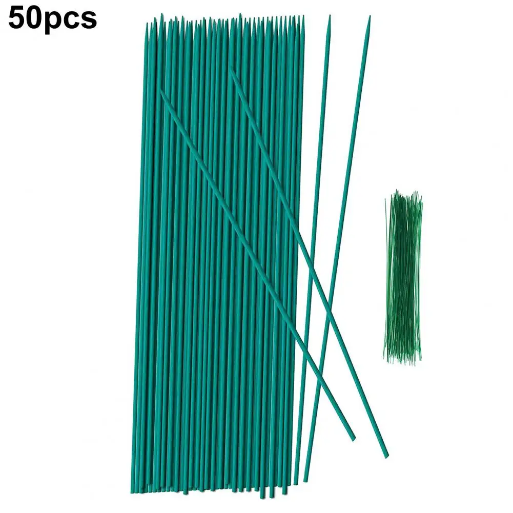 

50Pcs Plant Grow Stake Practical Wide Application Recyclable Yard Accessory Plant Support Frame Floral Plant Support