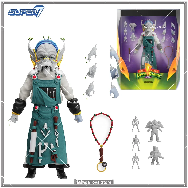 Фото В наличии оригинальные SUPER7 Mighty Morphin Power Rangers Finster Ultimate аниме фигурки героев модель игрушки №1