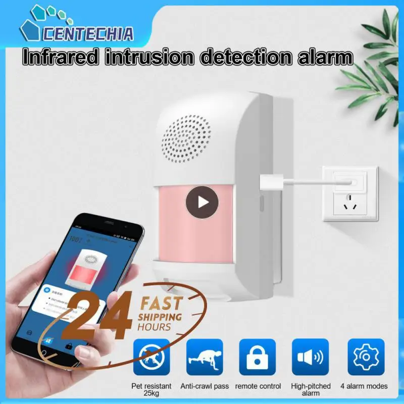 

Human Body Motion Sensor Mini Remote Control Independent Infrared Alarm Time Wifi Infrared Detectors Smart Life 100db Alarm Tuya