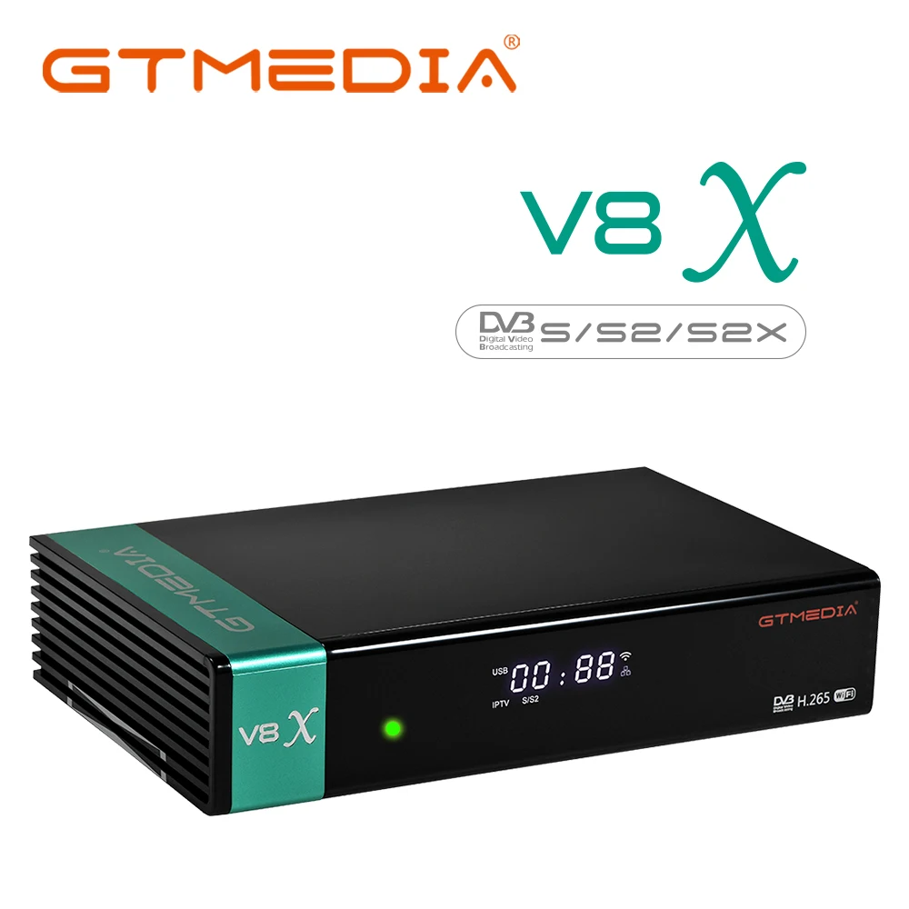 Приемник спутникового телевидения GTMEDIA V8X DVB S/S2/S2X 1080P FHD поддержка карт Mars M3U CA 2 4