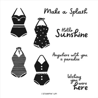 summer swimsuit new 2022 catalog cutting dies clear stamp scrapbooking for paper making embossing frame card craft
