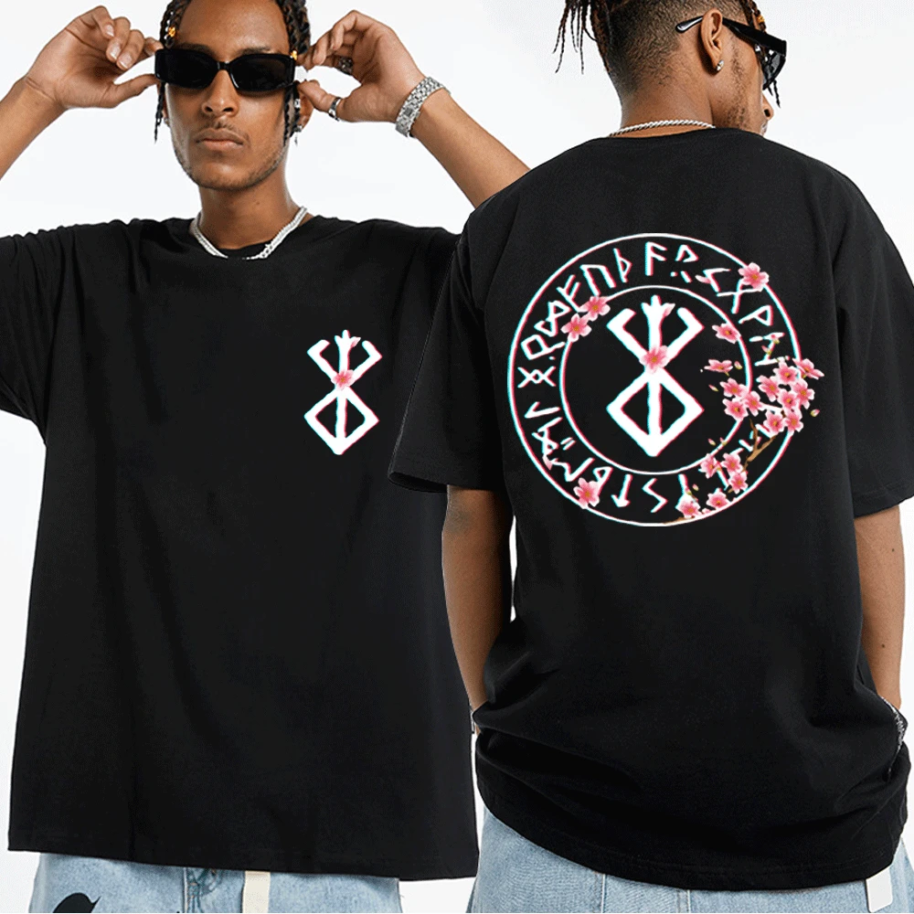 

Japanese Manga Berserk Graphics Printing T-Shirt Men's Harajuku Guts Anime T Shirt Top Streetwear Cool Hip Hop Tees Short Sleeve