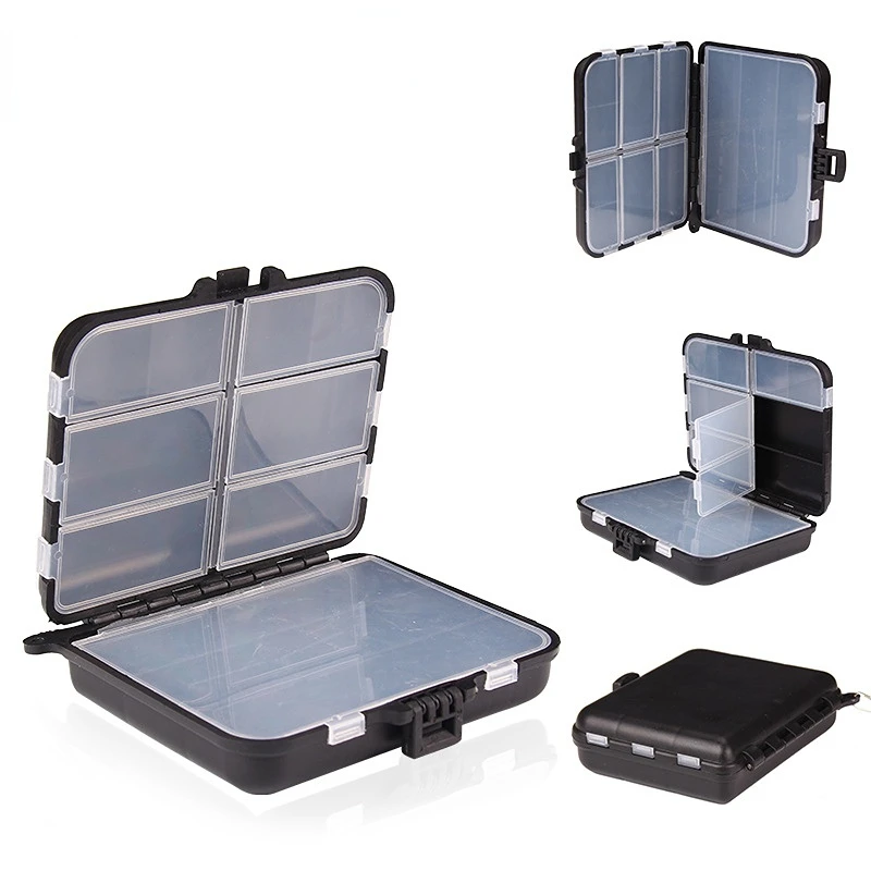 

Fishing Tackle Box Lure Storage 6 Compartments Double Sided Open Case Strength Container Baits Gear Accesorios Pesca Tools Set