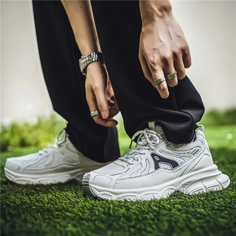 Мужские кроссовки на массивной подошве модная повседневная спортивная обувь для