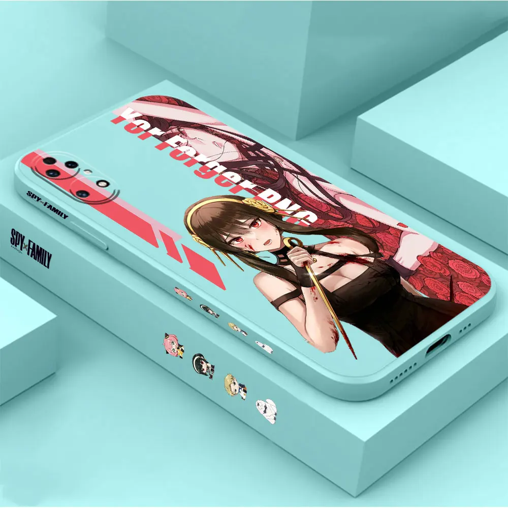 Spy x Family Yor Forger Phone Case For Huawei P60 P50 P40 P30 P20 Mate 50 40 30 20 20X 10 Colour Liquid Silicone Cover Funda