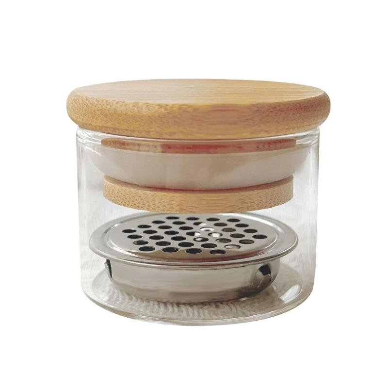 Кисточка для чистки блестящих ногтей чашка с крышкой акриловый прозрачный