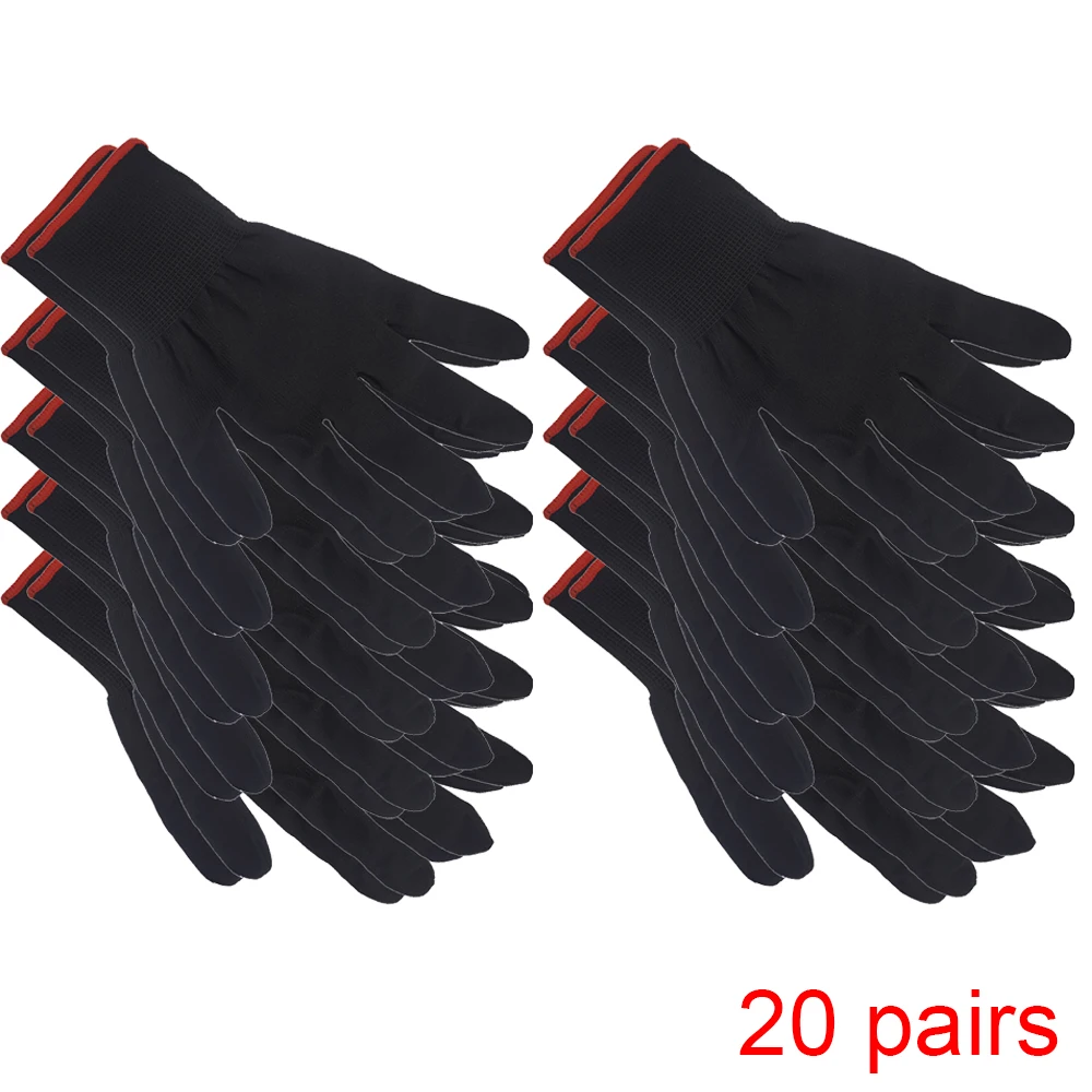 

20 пар виниловых антистатических тонировочных оконных перчаток для автомобиля, тонировочные рабочие перчатки, нейлоновые наклейки из углеродного волокна, инструмент для установки пленки D08