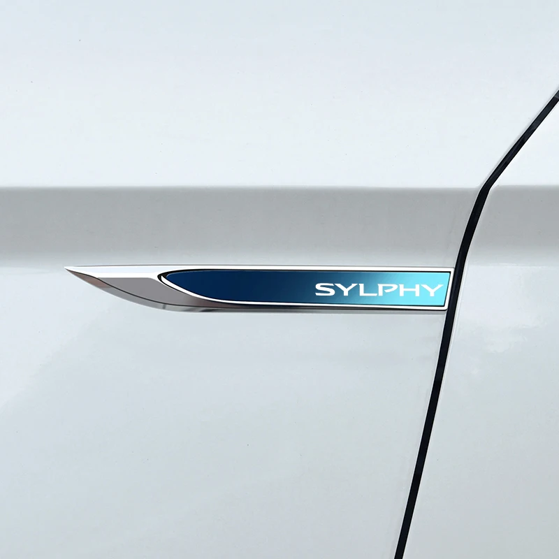 

2pcs Car Metal Sticker Fender Modifications Laser Emblem For Nissan Sylphy Car Styling Exterior Accessories