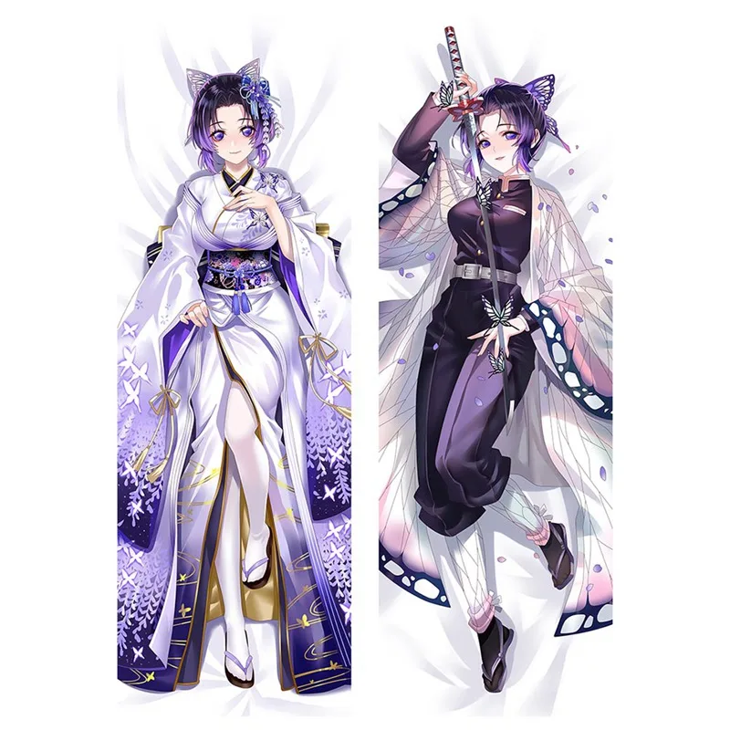 

ZENGIA Demon Slayer Butterfly Ninja Manga Dakimakura Kochou Shinobu Pillow Case Hugging Anime Body For Bedroom