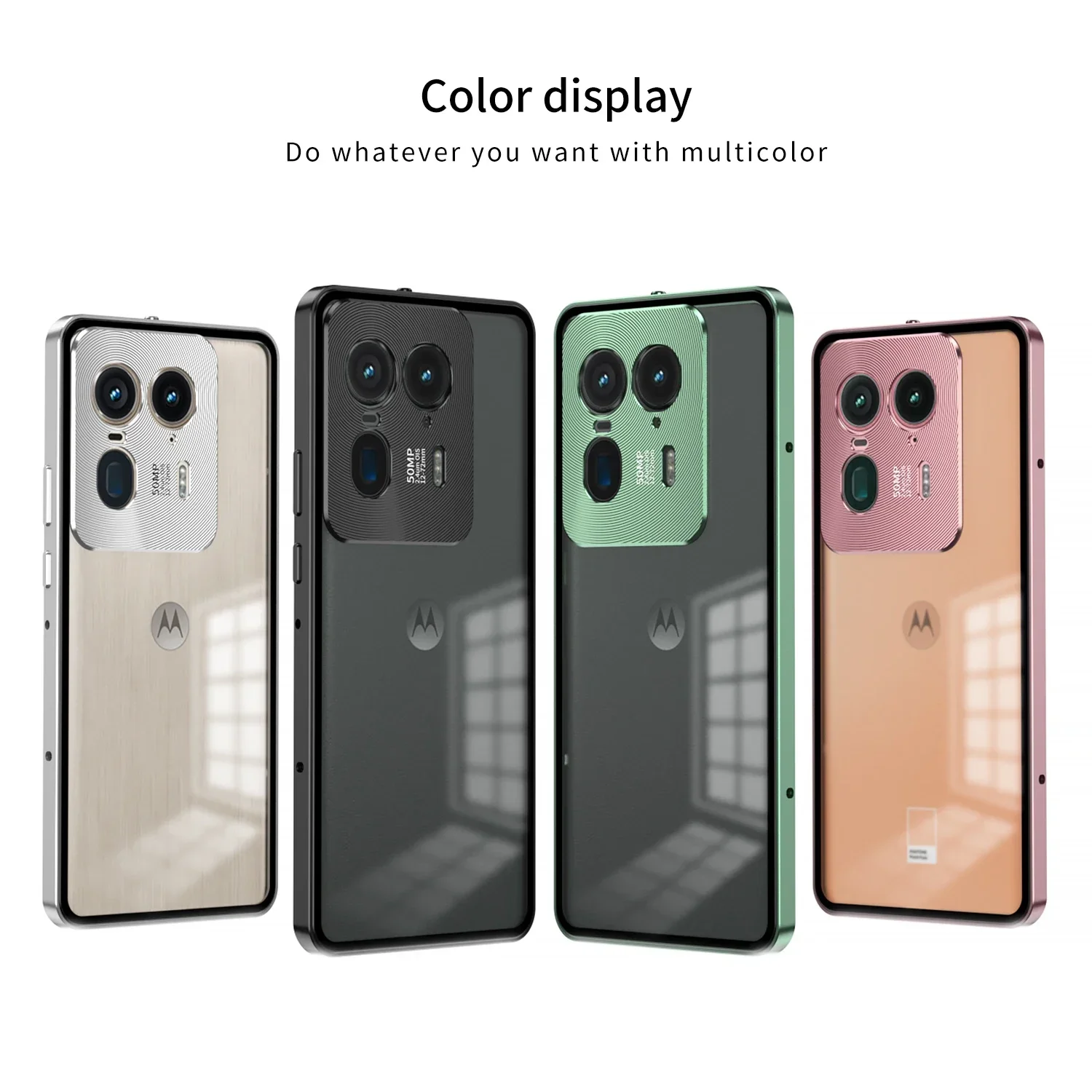 Металлический пружинный матовый защитный чехол для объектива Motorola MOTO Edge 40 Pro 50 Ultra