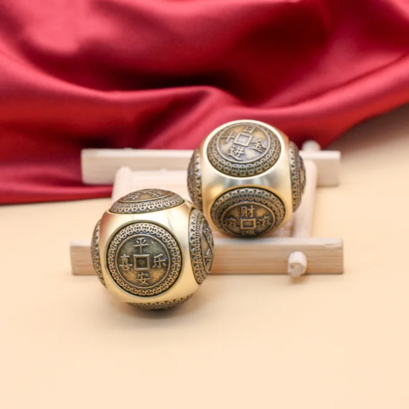 Шестигранный четыре благословения удачи деньги Непоседа медный куб для снятия