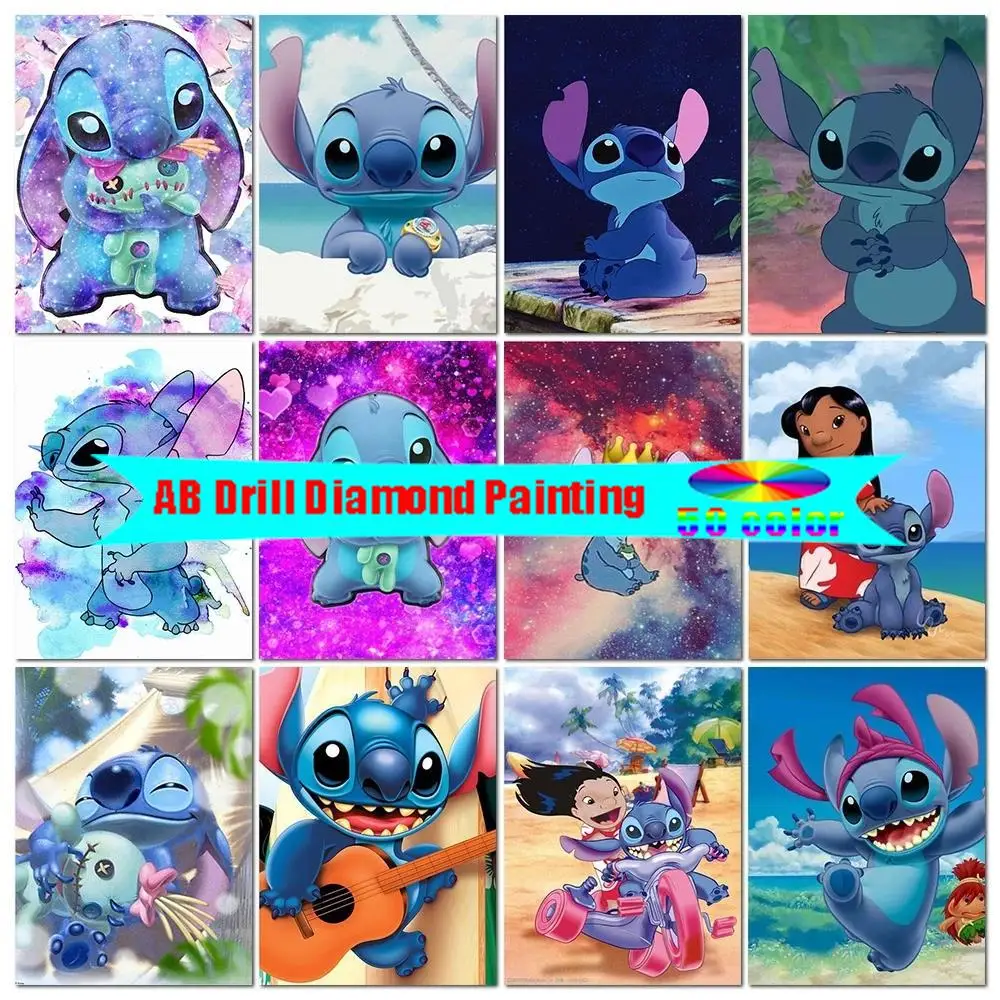 

Набор для алмазной вышивки «Дисней», мозаика из квадратных/круглых страз, Набор для вышивки крестиком, мультяшное оформление, домашний деко...