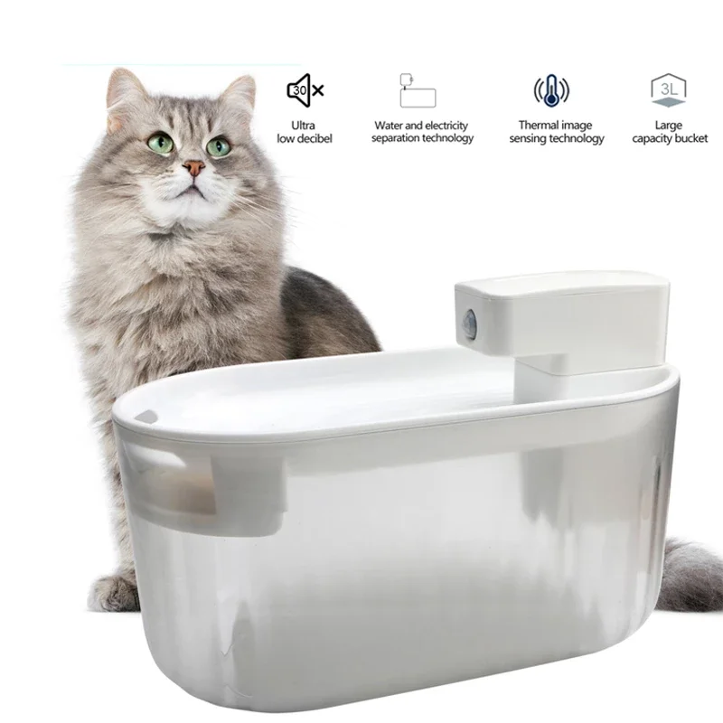 

Бесшумный водяной диспенсер для домашних животных, 3 л/2023 унции, 100