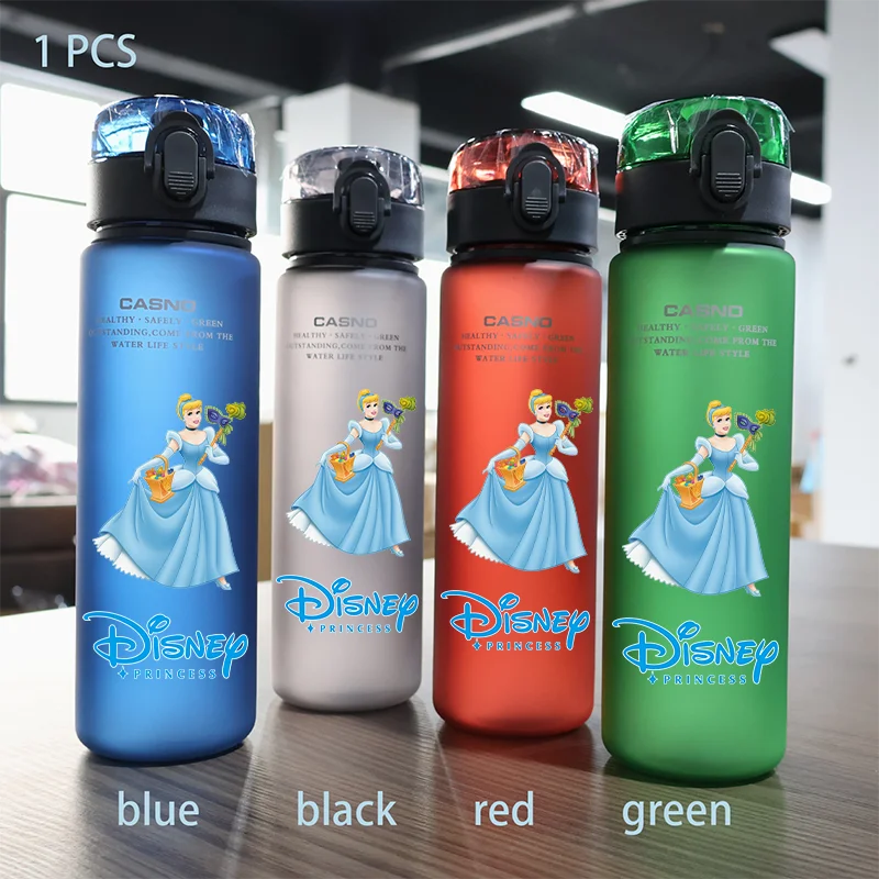 Пластиковая чашка для воды с героями мультфильмов Disney, 560 мл, с изображением Белоснежки, большая вместимость, портативная, герметичная, для занятий спортом на открытом воздухе, для путешествий, чашка для воды (art.: 3920d925753ea) - 3920d925753ea