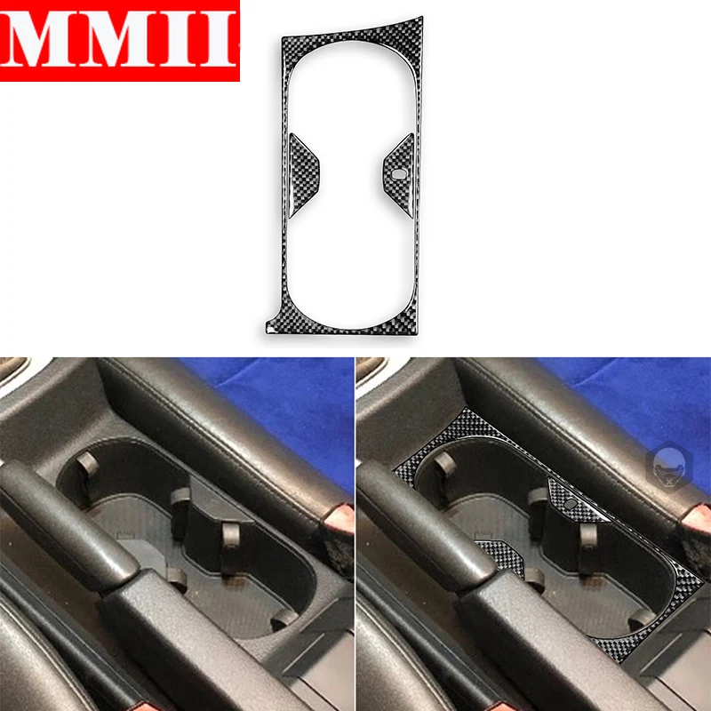 For Audi A4 S4 B7 2005 2006 2007 2008 Car Water Cup Holder Panel Frame
Surround Decoration Cover Carbon Fiber Sticker Accessory