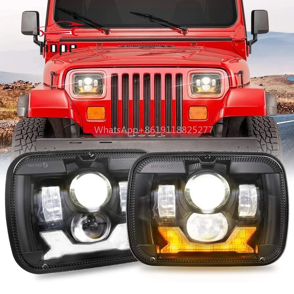 Светодиодные фары 5x7 для Ford F150 1978-1986 аксессуары F250 F350 пикапа F 150 250 350