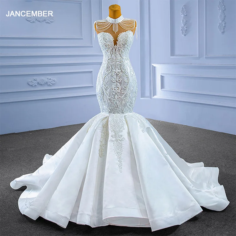 Jancember Бисероплетение Tassel Свадебное платье для гостей Вечернее Русалка Кружевное