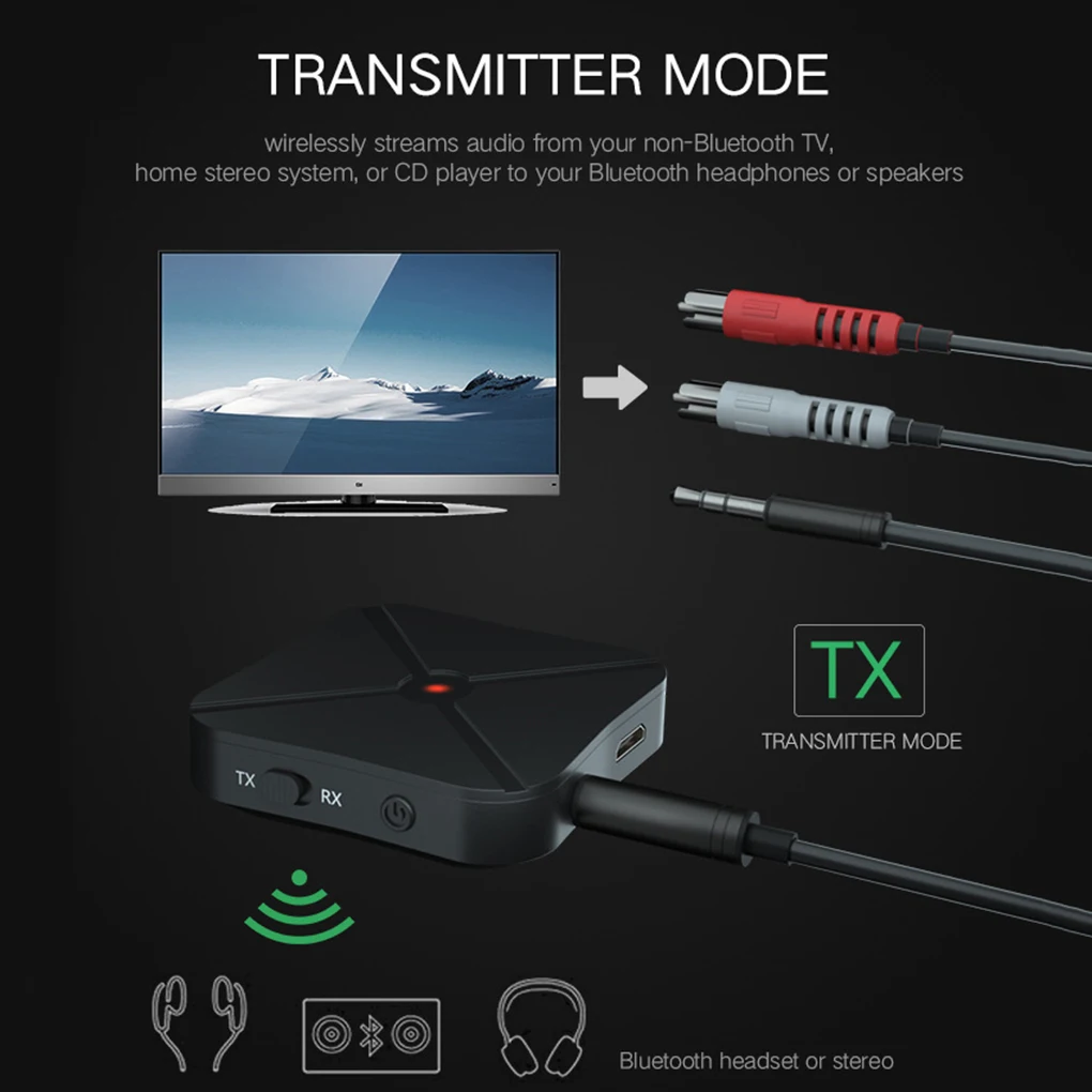 Приемник и передатчик Bluetooth 4 2 KN319 беспроводной стерео-адаптер Rca 3 5 мм Aux-разъем
