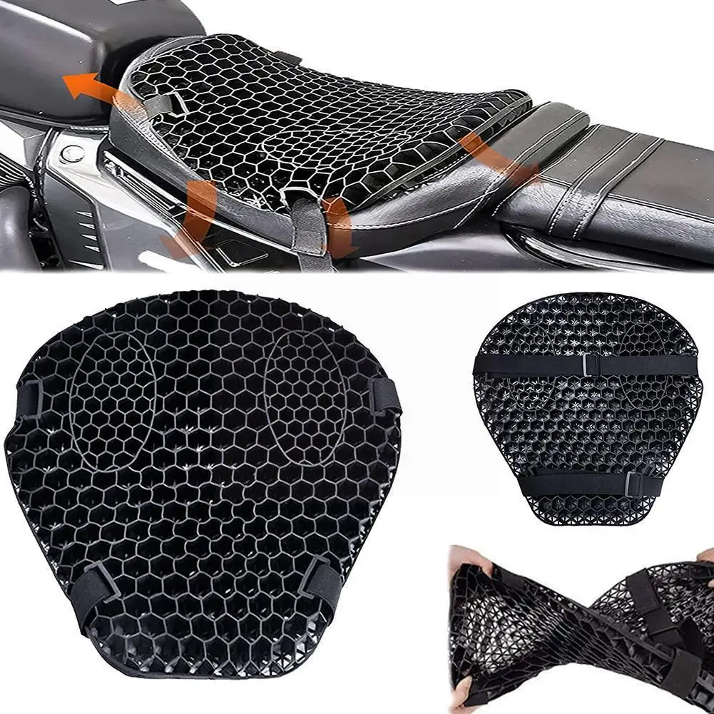 

Universal Motorcycle Cushion Seat Cover Moto 3D Honeycomb Shock Massage Accessories Absorption Cushions X0K2 Reli Breathabl H0Z4
