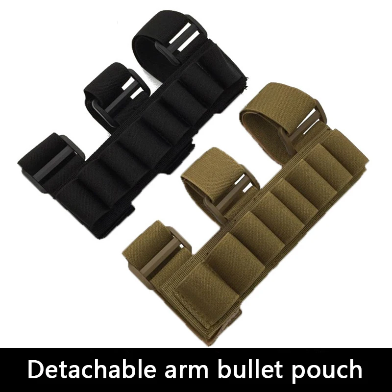 

Military Tactical 8 Rounds Cartridge Rifle Buttstock Ammo Shell Carrier 12/20 Gauge Shotshell Holder Arm Pouch Hunting Mag Bag