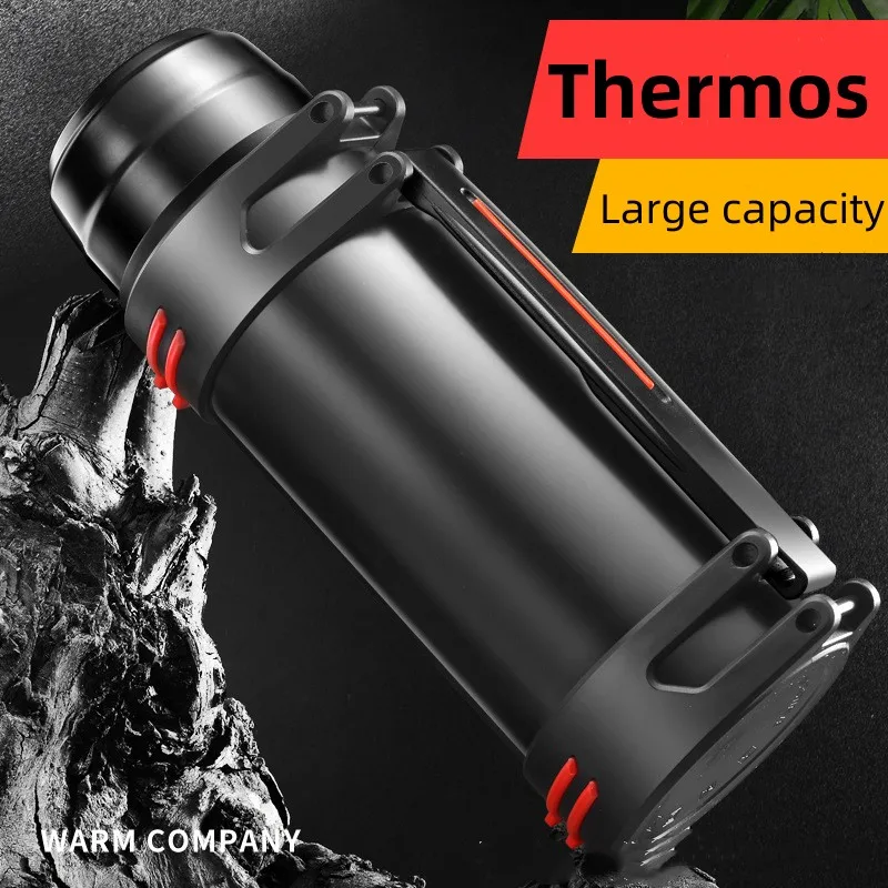 

2/3L Large Capacity Thermos Stainless Steel Water Bottle Outdoor Portable Climing Insulated Water Bottles Coffee Travel Mugs