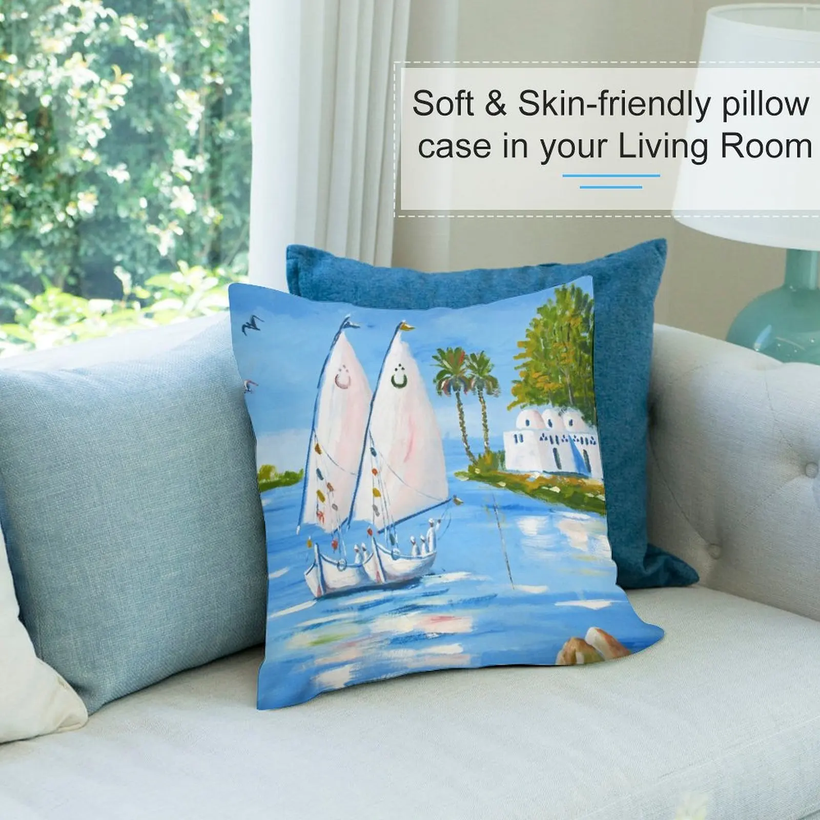 Подушка Feluccas on the Nile рождественские принадлежности наволочка подушка