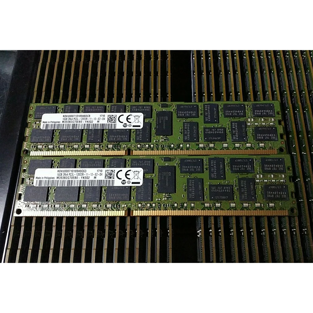 M393B2G70EB0-YK0Q2 16GB 2RX4 DDR3L 1600 PC3L-12800R ECC для серверной памяти Samsung, быстрая доставка, высокое качество