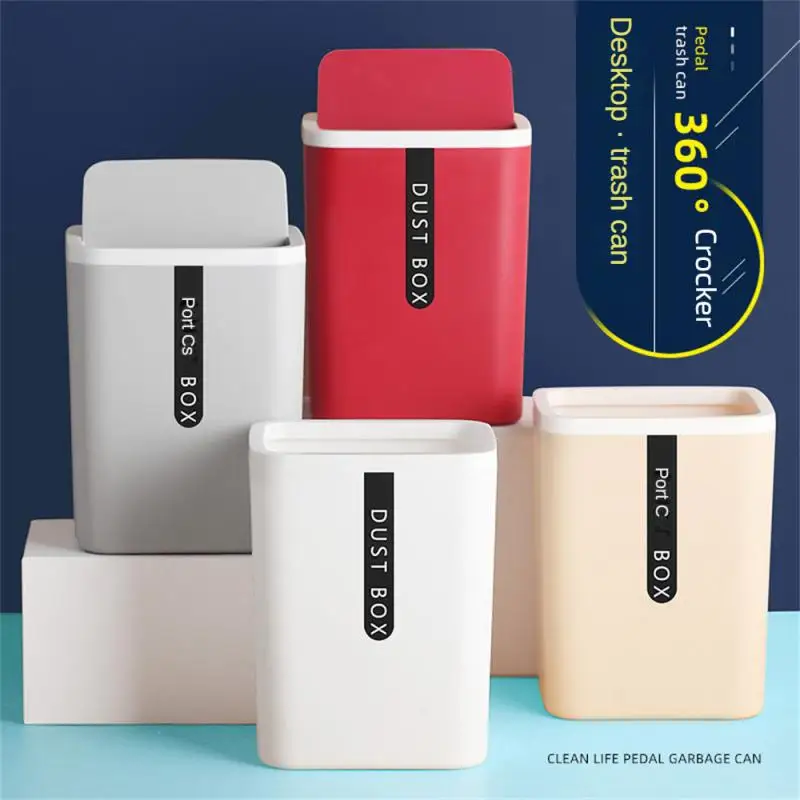 

Square Chinese-style Desktop Trash Can Bin Household Small Mini Coverless Office Bedside Dresser Paper Waste Storage Basket
