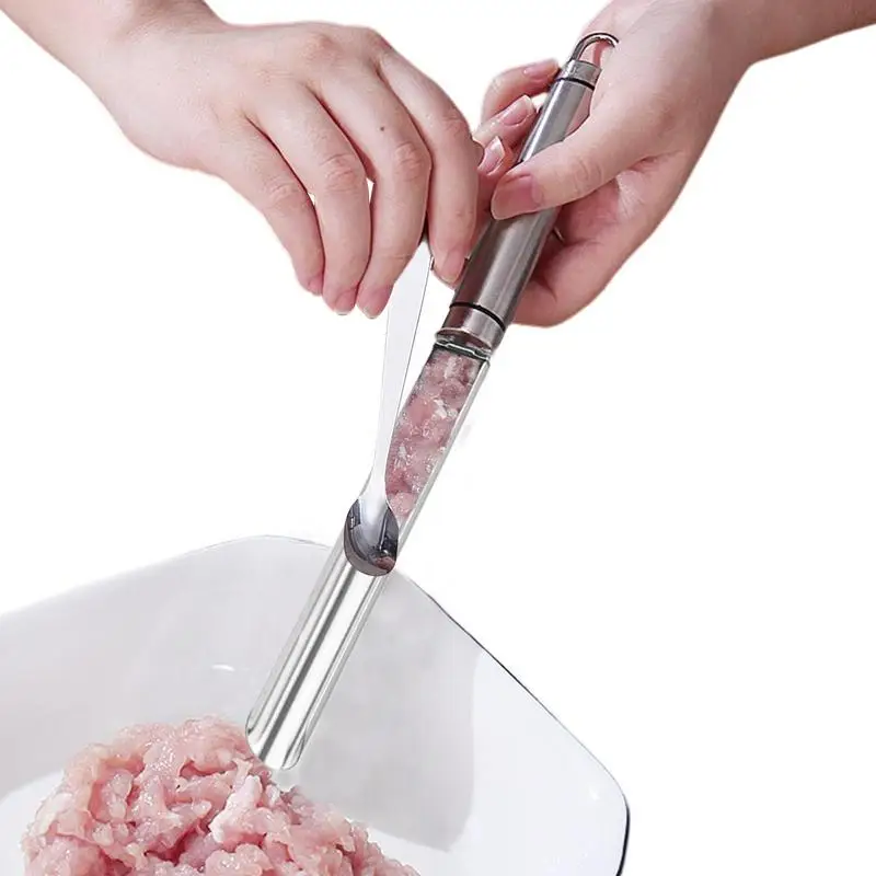 

Non-Stick Meat Baller Fish Balls Kitchen Cooking Tools With Spoon DIY Meatball Making Meat Baller Spoon Artifact DIY Meatball