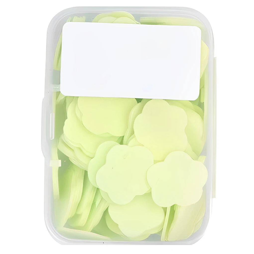 

1/10 Soap Paper Hand Disposable Washing Scents Sheets Cleaning Slice Flowers Shape Foaming Outdoors Bath Camping Skin
