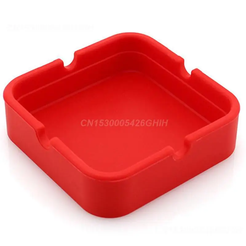 Разноцветная силиконовая пепельница Квадратная Пепельница домашняя