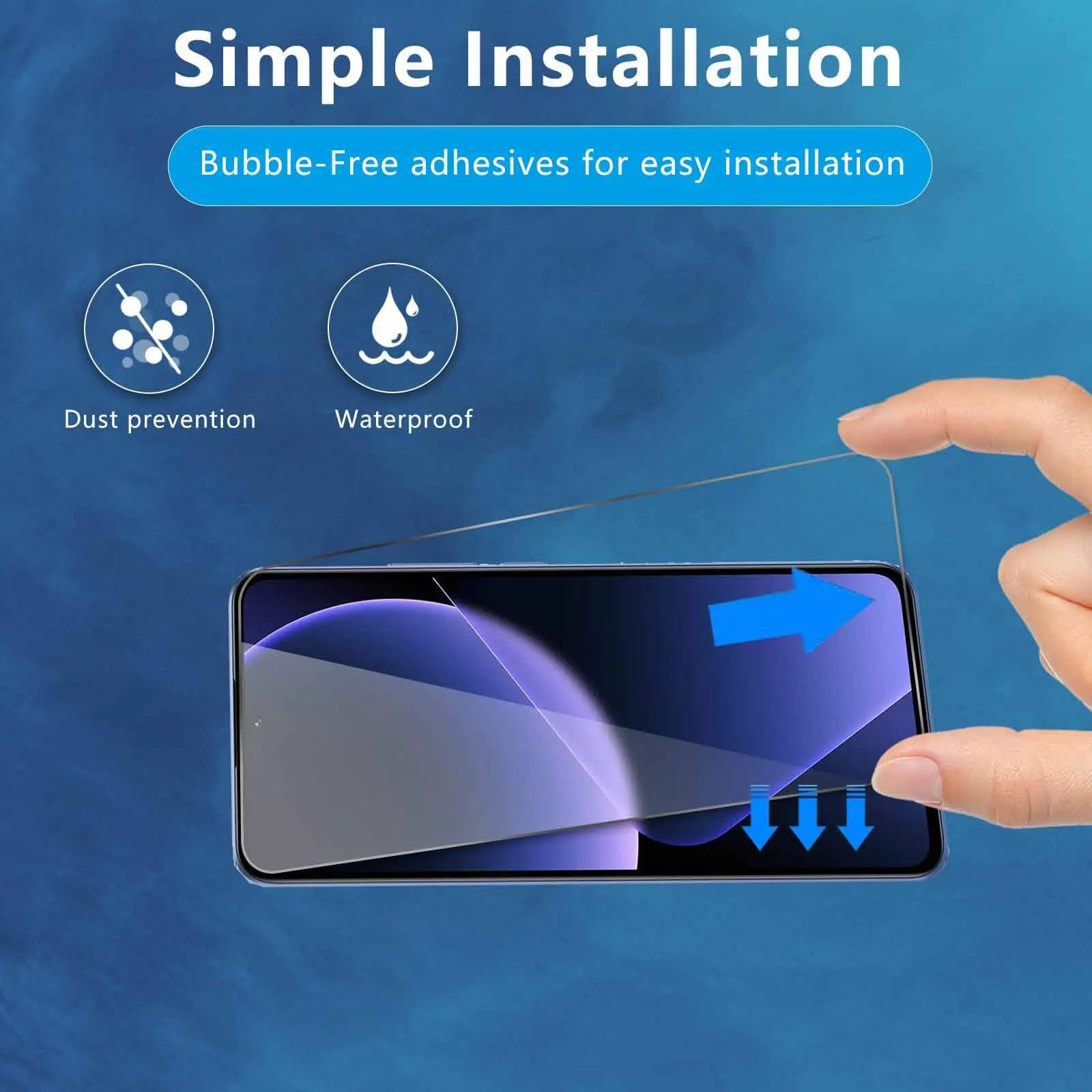 Фото Закаленное стекло для Xiaomi 13T Pro, защита экрана, прозрачная слюда 9H, Защитная Прозрачная HD пленка против царапин №2