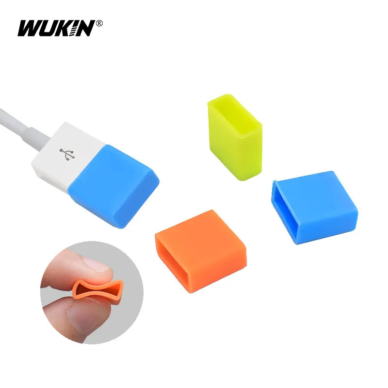 

Soft Silicone Protective Cover For USB Disk Charging Wire Interface Phone Data Cable Rubber Dust Plug Card Reader Anti-dust Cap