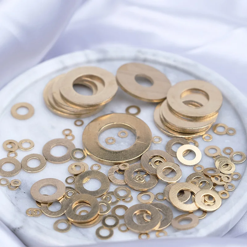 Латунная шайба M2 5 M3 M4 M5 M6 M8 M10 M12 M14 M16 GB97 DIN125 плоская медная прокладка высокого