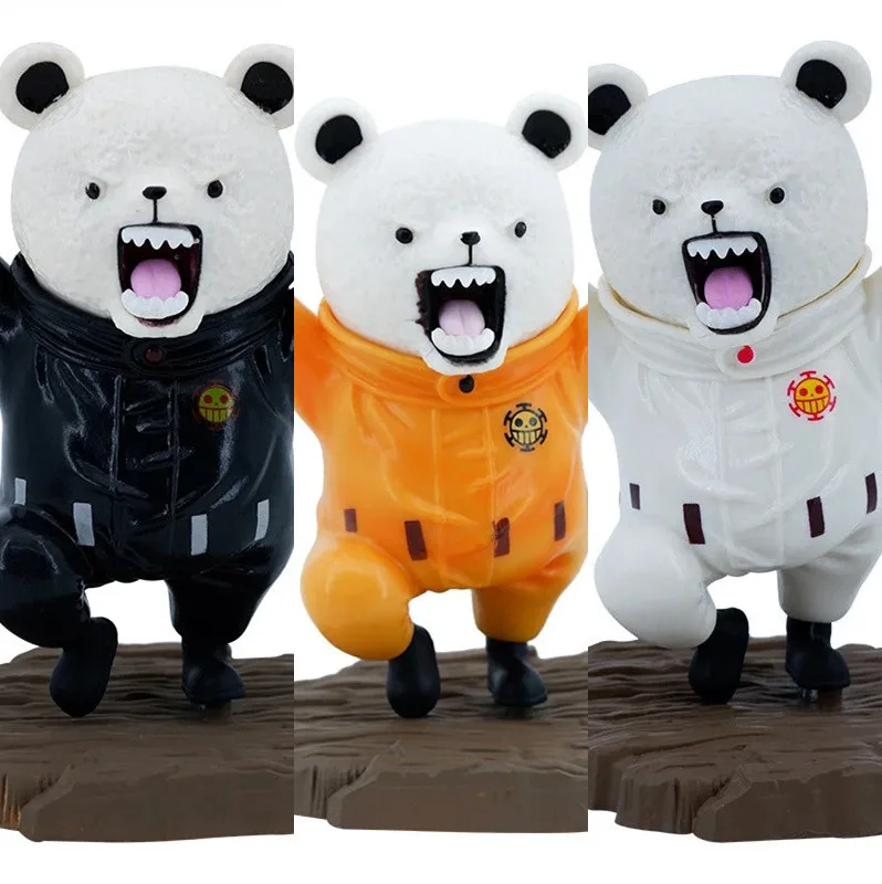 

13CM Anime One Piece Kawaii Beibo Bear Action Figures Collectible PVC Model Statue Toys For Kids Birthday Gifts Ornaments Dolls