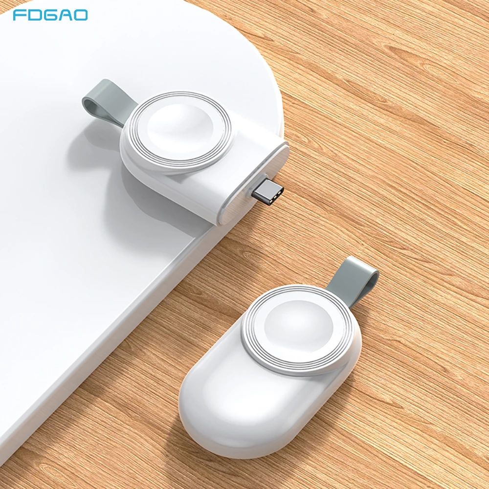 

Беспроводное зарядное устройство FDGAO для Apple Watch 8 7 SE 6 5 4 3 iWatch Series, портативная док-станция с USB Type-C для быстрой зарядки