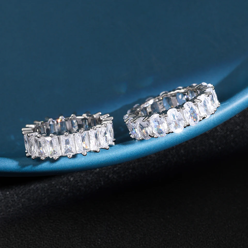 Модные Роскошные обручальные кольца ZAKOL с кубическим цирконием для женщин