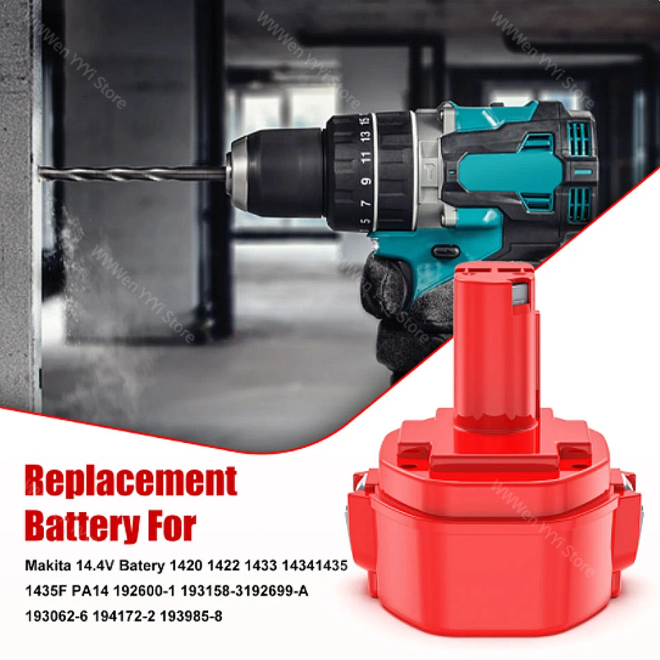 Перезаряжаемый аккумулятор для беспроводной дрели Makita PA14 1433 JR140D 1420 6280D 6281D 6333D